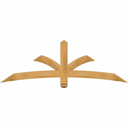 Ekena Millwork Davenport Rough Sawn Timber Gable Bracket, Western Red Cedar, 72"W x 24"H x 2"D x 4"F, 8/12 Pitch GBW072X24X0204DAV00RWR